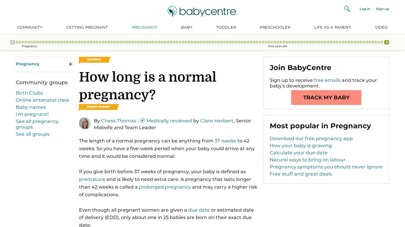 How long is a normal pregnancy? - BabyCentre UK